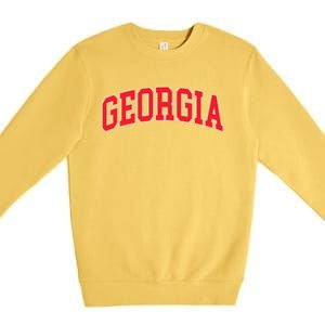 Georgia Throwback Design Classic Premium Crewneck Sweatshirt