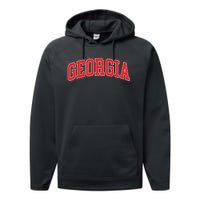 Georgia Throwback Design Classic Performance Fleece Hoodie