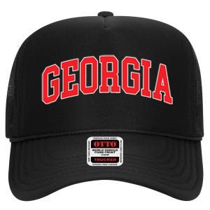 Georgia Throwback Design Classic High Crown Mesh Back Trucker Hat