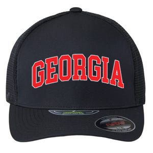 Georgia Throwback Design Classic Flexfit Unipanel Trucker Cap