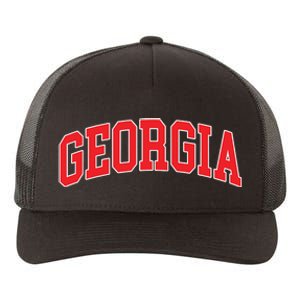 Georgia Throwback Design Classic Yupoong Adult 5-Panel Trucker Hat