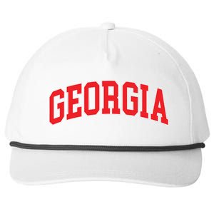 Georgia Throwback Design Classic Snapback Five-Panel Rope Hat