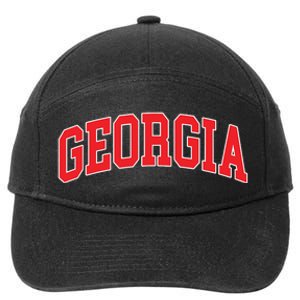 Georgia Throwback Design Classic 7-Panel Snapback Hat