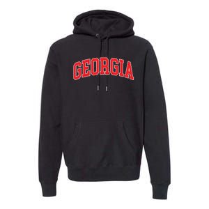 Georgia Throwback Design Classic Premium Hoodie