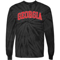 Georgia Throwback Design Classic Tie-Dye Long Sleeve Shirt