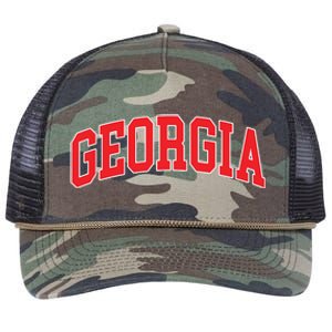 Georgia Throwback Design Classic Retro Rope Trucker Hat Cap