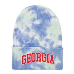 Georgia Throwback Design Classic Tie Dye 12in Knit Beanie