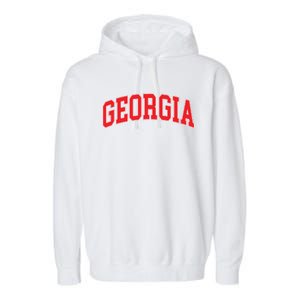 Georgia Throwback Design Classic Garment-Dyed Fleece Hoodie