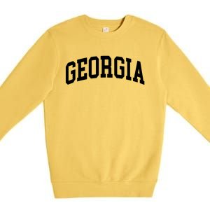 Georgia Throwback Design Classic Premium Crewneck Sweatshirt