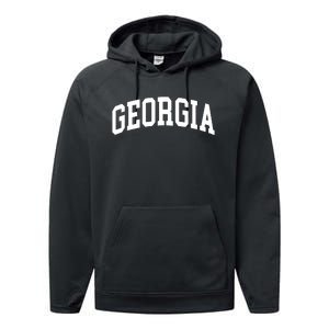 Georgia Throwback Design Classic Performance Fleece Hoodie