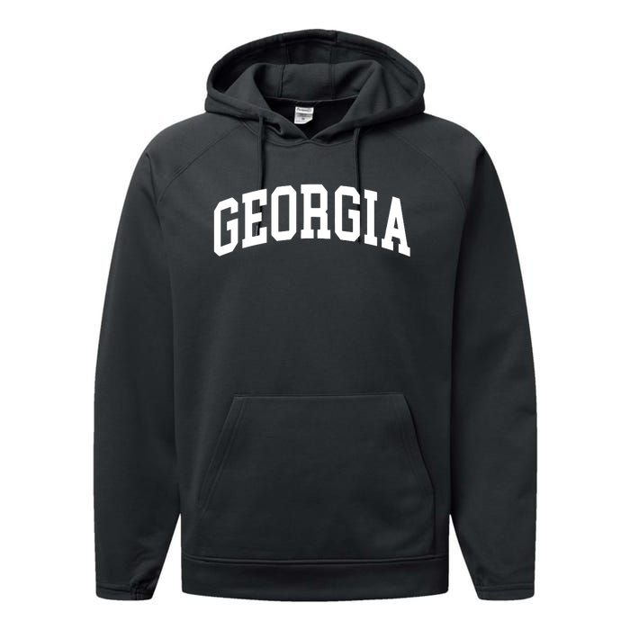 Georgia Throwback Design Classic Performance Fleece Hoodie