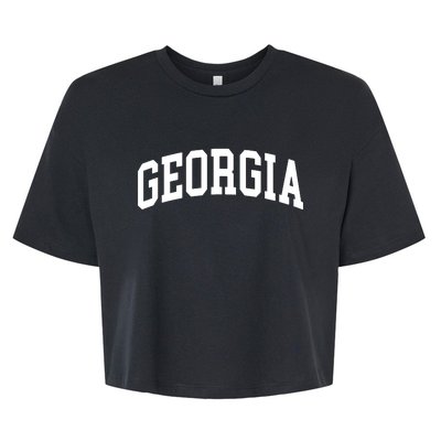 Georgia Throwback Design Classic Bella+Canvas Jersey Crop Tee