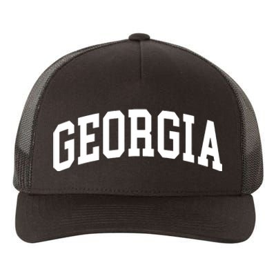 Georgia Throwback Design Classic Yupoong Adult 5-Panel Trucker Hat