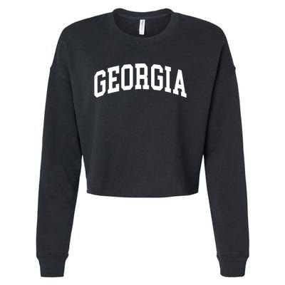 Georgia Throwback Design Classic Cropped Pullover Crew