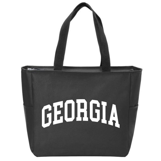 Georgia Throwback Design Classic Zip Tote Bag