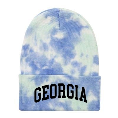 Georgia Throwback Design Classic Tie Dye 12in Knit Beanie