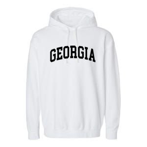 Georgia Throwback Design Classic Garment-Dyed Fleece Hoodie