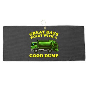 Garbage Truck Design Large Microfiber Waffle Golf Towel