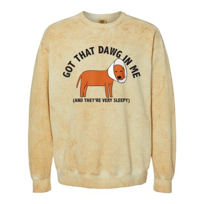 Got That Dawg In Me And Theyre Very Sleepy Colorblast Crewneck Sweatshirt