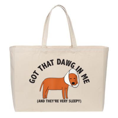 Got That Dawg In Me And Theyre Very Sleepy Cotton Canvas Jumbo Tote