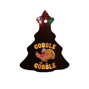 Gobble Turkey Day Thanksgiving Family Turkey Trot 2024 Ceramic Tree Ornament