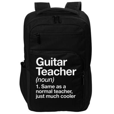 Guitar Teacher Definition Funny Musician Music Impact Tech Backpack