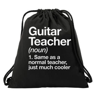 Guitar Teacher Definition Funny Musician Music Drawstring Bag