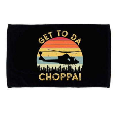 Get To Da Choppa Funny Meme Microfiber Hand Towel