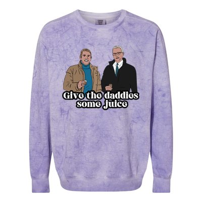 Give The Daddies Some Juice Funny For ManS And WomanS Colorblast Crewneck Sweatshirt