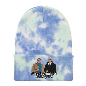 Give The Daddies Some Juice Funny For ManS And WomanS Tie Dye 12in Knit Beanie