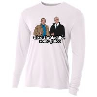 Give The Daddies Some Juice Funny For ManS And WomanS Cooling Performance Long Sleeve Crew