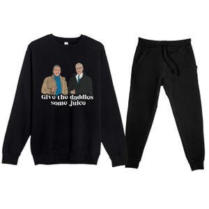 Give The Daddies Some Juice Funny Premium Crewneck Sweatsuit Set