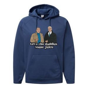 Give The Daddies Some Juice Funny Performance Fleece Hoodie