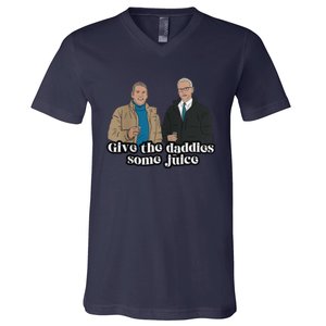 Give The Daddies Some Juice Funny V-Neck T-Shirt