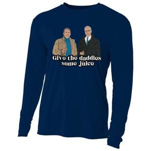 Give The Daddies Some Juice Funny Cooling Performance Long Sleeve Crew