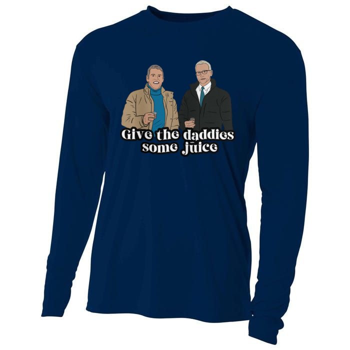 Give The Daddies Some Juice Funny Cooling Performance Long Sleeve Crew