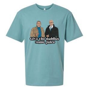 Give The Daddies Some Juice Funny Sueded Cloud Jersey T-Shirt