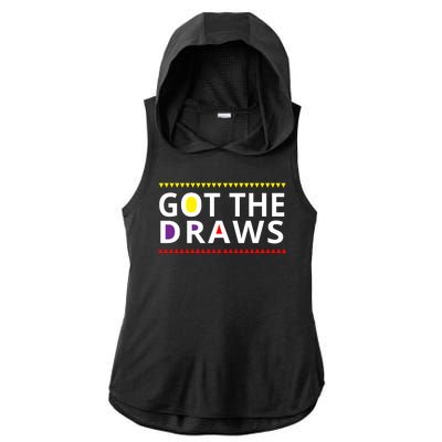 Got The Draws 90s Ladies PosiCharge Tri-Blend Wicking Draft Hoodie Tank