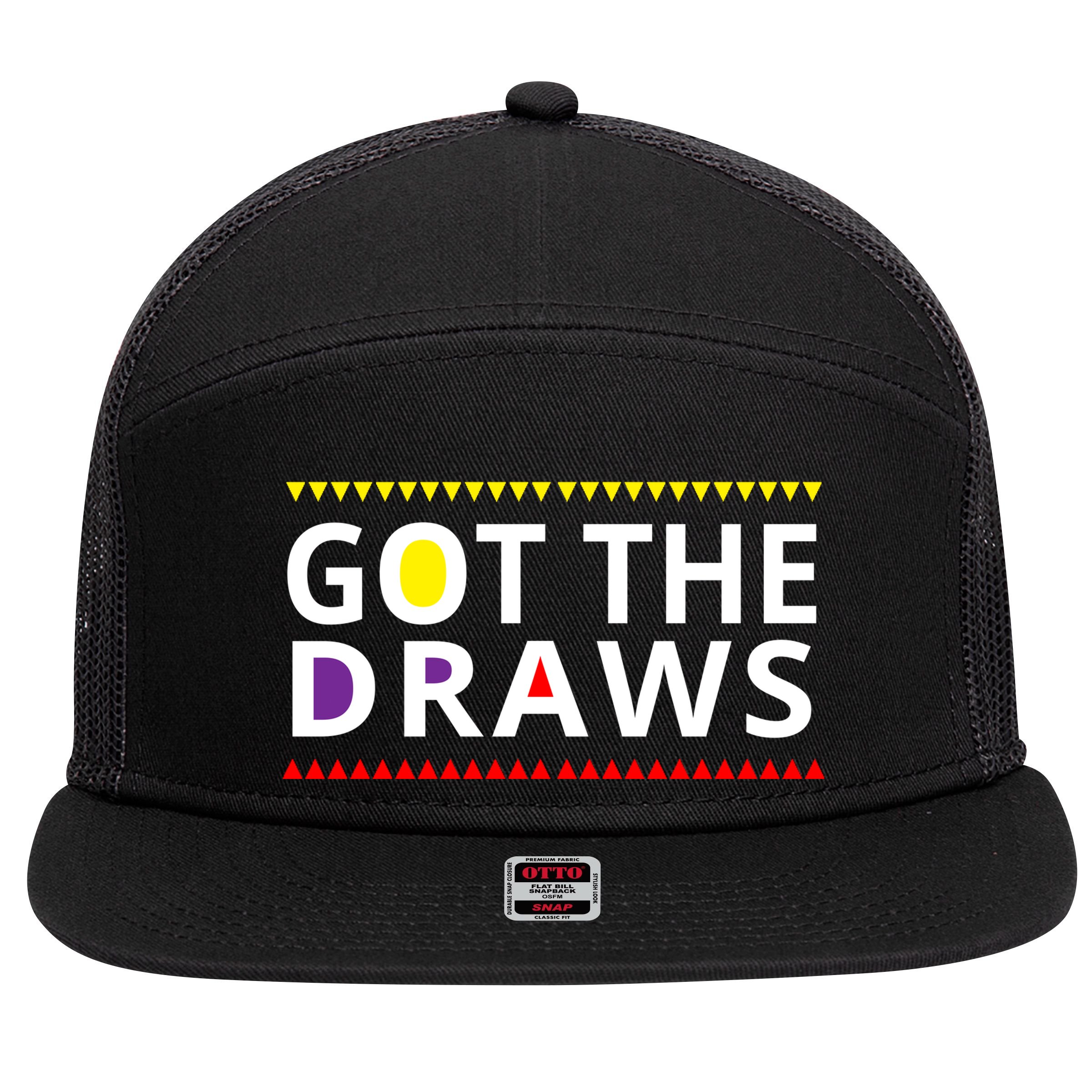 Got The Draws 90s 7 Panel Mesh Trucker Snapback Hat
