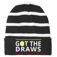 Got The Draws 90s Striped Beanie with Solid Band