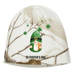 Gnome Tie Dye Shamrock Let Shenanigans Begin St Patricks Day Kati - Camo Knit Beanie