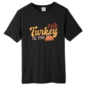 Groovy Thanksgiving Day Family Matching Talk Turkey To Me Gift Tall Fusion ChromaSoft Performance T-Shirt