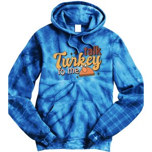 Groovy Thanksgiving Day Family Matching Talk Turkey To Me Gift Tie Dye Hoodie