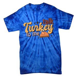 Groovy Thanksgiving Day Family Matching Talk Turkey To Me Gift Tie-Dye T-Shirt