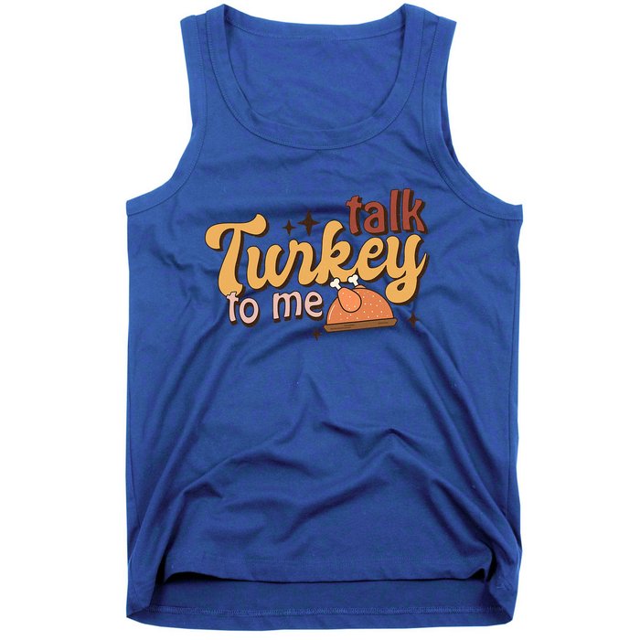 Groovy Thanksgiving Day Family Matching Talk Turkey To Me Gift Tank Top