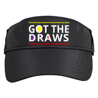 Got The Draws 90s Vintage Distress Adult Drive Performance Visor