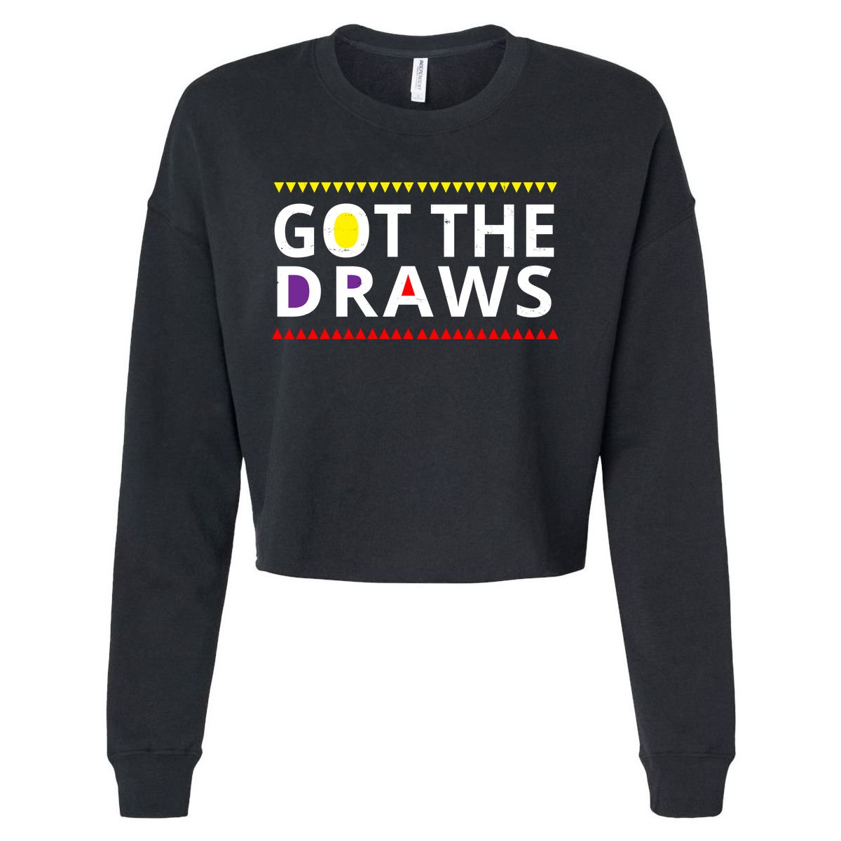 Got The Draws 90s Vintage Distress Cropped Pullover Crew