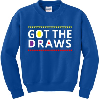 Got The Draws 90s Vintage Distress Kids Sweatshirt