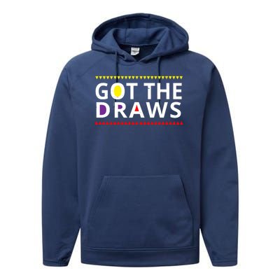 Got The Draws 90s Vintage Distress Performance Fleece Hoodie