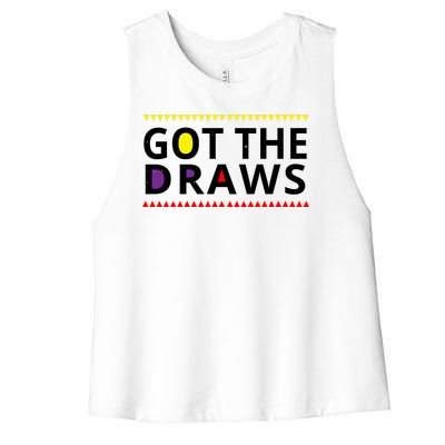 Got The Draws 90s Vintage Distress Women's Racerback Cropped Tank